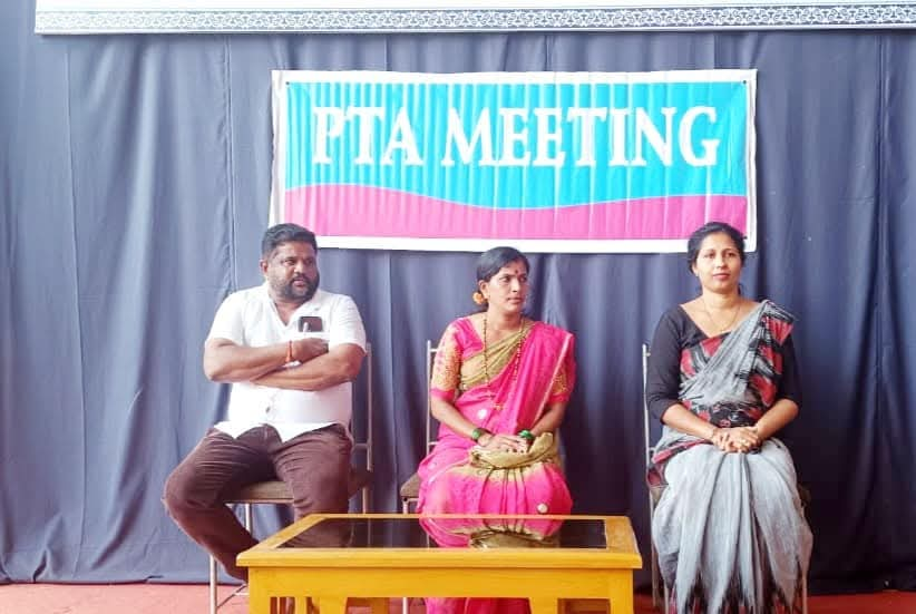 PTA meeting on stage